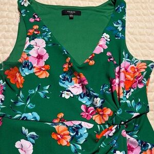 Guess Green and Pink Floral Dress